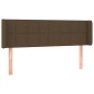 vidaXL Testiera ad Orecchio Marrone Scuro 147x16x78/88 cm in Tessuto vidaXL Testiera ad Orecchio Marrone Scuro 147x16x78/88 cm in Tessuto