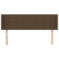 vidaXL Testiera ad Orecchio Marrone Scuro 147x16x78/88 cm in Tessuto vidaXL Testiera ad Orecchio Marrone Scuro 147x16x78/88 cm in Tessuto