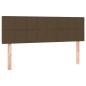 vidaXL Testiera a LED Marrone Scuro 144x5x78/88 cm in Tessuto