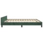 vidaXL Giroletto senza Materasso Verde Scuro 160x200 cm in Velluto