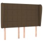 vidaXL Giroletto a Molle con Materasso Marrone Scuro 140x190cm Tessuto