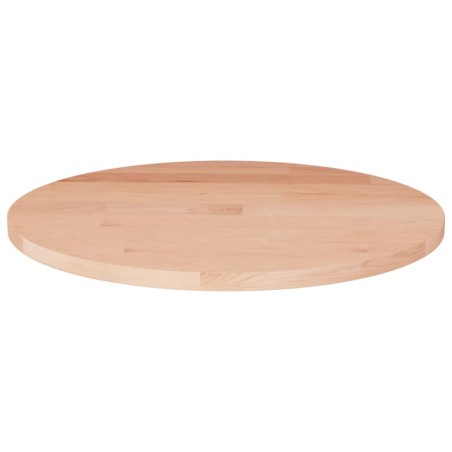 Piano Tavolo Rotondo Ø50x1,5 cm Massello di Rovere Non Trattato
