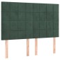 vidaXL Giroletto a Molle con Materasso Verde Scuro 140x190 cm Velluto