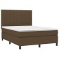 vidaXL Letto a Molle Materasso e LED MarroneScuro 140x190cm in Tessuto vidaXL Letto a Molle Materasso e LED MarroneScuro 140x190cm in Tessuto