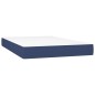 Giroletto a Molle con Materasso Blu 120x200 cm in Tessuto
