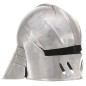 Elmo da Cavaliere Medievale Antico LARP in Acciaio Argento Elmo da Cavaliere Medievale Antico LARP in Acciaio Argento