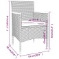 Set Mobili da Pranzo per Giardino 5 pz Polyrattan e Acacia Nero Set Mobili da Pranzo per Giardino 5 pz Polyrattan e Acacia Nero