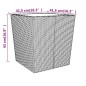 Set Bistrot da Giardino 5pz Polyrattan e Vetro Temperato Grigio Set Bistrot da Giardino 5pz Polyrattan e Vetro Temperato Grigio