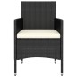 Set Divani da Giardino 5 pz in Polyrattan Nero Set Divani da Giardino 5 pz in Polyrattan Nero