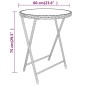 Set da Bistrot per Giardino 5pz Polyrattan Vetro Temperato Nero Set da Bistrot per Giardino 5pz Polyrattan Vetro Temperato Nero