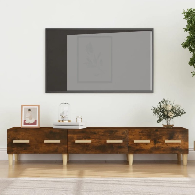 vidaXL Mobile TV Rovere Fumo 150x34,5x30 cm in Legno Multistrato vidaXL Mobile TV Rovere Fumo 150x34,5x30 cm in Legno Multistrato