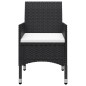 Set Mobili da Pranzo per Giardino 11 pz Nero Set Mobili da Pranzo per Giardino 11 pz Nero