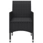 Set Mobili da Pranzo per Giardino 11 pz Nero Set Mobili da Pranzo per Giardino 11 pz Nero