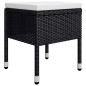 Set Mobili da Pranzo per Giardino 11 pz Nero Set Mobili da Pranzo per Giardino 11 pz Nero