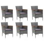 Set Mobili da Pranzo per Giardino 9 pz Grigio Set Mobili da Pranzo per Giardino 9 pz Grigio