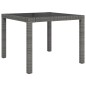 Mobili da Giardino 3 pz con Cuscini in Polyrattan Nero e Grigio Mobili da Giardino 3 pz con Cuscini in Polyrattan Nero e Grigio