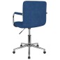Sedia da Ufficio Girevole Blu in Tessuto Sedia da Ufficio Girevole Blu in Tessuto
