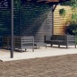Set Divani da Giardino 7 pz con Cuscini Antracite Legno di Pino Set Divani da Giardino 7 pz con Cuscini Antracite Legno di Pino