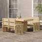 Set da Pranzo da Giardino 3 pz in Legno di Pino Impregnato Set da Pranzo da Giardino 3 pz in Legno di Pino Impregnato