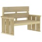 Set da Pranzo da Giardino 3 pz in Legno di Pino Impregnato Set da Pranzo da Giardino 3 pz in Legno di Pino Impregnato