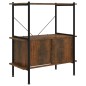 Scaffalatura 3 Livelli con Mobiletto 80x40x92cm Acciaio e Legno Scaffalatura 3 Livelli con Mobiletto 80x40x92cm Acciaio e Legno