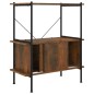 Scaffalatura 3 Livelli con Mobiletto 80x40x92cm Acciaio e Legno Scaffalatura 3 Livelli con Mobiletto 80x40x92cm Acciaio e Legno