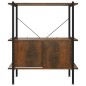 Scaffalatura 3 Livelli con Mobiletto 80x40x92cm Acciaio e Legno Scaffalatura 3 Livelli con Mobiletto 80x40x92cm Acciaio e Legno