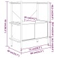 Scaffalatura 3 Livelli con Mobiletto 80x40x92cm Acciaio e Legno Scaffalatura 3 Livelli con Mobiletto 80x40x92cm Acciaio e Legno