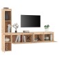 Mobili Porta TV 4 pz in Legno Massello di Pino Mobili Porta TV 4 pz in Legno Massello di Pino