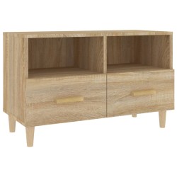 Mobile per TV Rovere Sonoma 80x36x50 cm Legno Multistrato