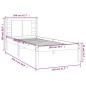 Giroletto senza Materasso Bianco 100x200 cm Legno Massello Pino Giroletto senza Materasso Bianco 100x200 cm Legno Massello Pino