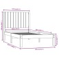 Giroletto senza Materasso 100x200 cm in Legno Massello di Pino Giroletto senza Materasso 100x200 cm in Legno Massello di Pino