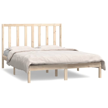 Letto senza Materasso 140x190 cm in Legno Massello di Pino