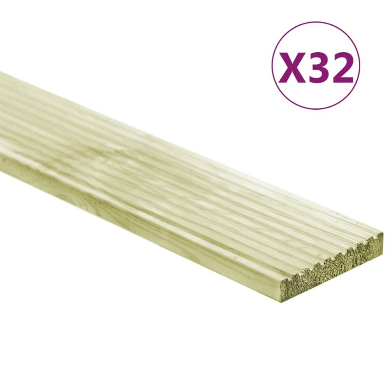 Tavole Pavimento 32pz 4,64 m² 1m Legno Massello Pino Impregnato Tavole Pavimento 32pz 4,64 m² 1m Legno Massello Pino Impregnato