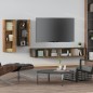 Set di Mobili Porta TV 4 pz Rovere Fumo in Legno Multistrato Set di Mobili Porta TV 4 pz Rovere Fumo in Legno Multistrato