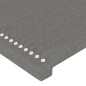 Testiera 4 pz Grigio Scuro 90x5x78/88 cm in Tessuto Testiera 4 pz Grigio Scuro 90x5x78/88 cm in Tessuto
