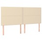 Testiera 4 pz Crema 90x5x78/88 cm in Tessuto Testiera 4 pz Crema 90x5x78/88 cm in Tessuto