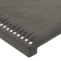 Testiera 4 pz Grigio Scuro 80x5x78/88 cm in Velluto Testiera 4 pz Grigio Scuro 80x5x78/88 cm in Velluto