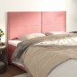Testiera 4 pz Rosa 80x5x78/88 cm in Velluto Testiera 4 pz Rosa 80x5x78/88 cm in Velluto