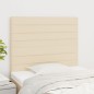 Testiera 2 pz Crema 90x5x78/88 cm in Tessuto Testiera 2 pz Crema 90x5x78/88 cm in Tessuto