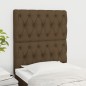 Testiera 2 pz Marrone Scuro 80 x 7 x 78/88 cm in Tessuto Testiera 2 pz Marrone Scuro 80 x 7 x 78/88 cm in Tessuto
