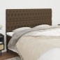 Testiera 4 pz Marrone Scuro 90x7x78/88 cm in Tessuto Testiera 4 pz Marrone Scuro 90x7x78/88 cm in Tessuto