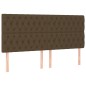 Testiera 4 pz Marrone Scuro 90x7x78/88 cm in Tessuto Testiera 4 pz Marrone Scuro 90x7x78/88 cm in Tessuto