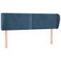 Testiera ad Orecchio Blu Scuro 147x23x78/88 cm in Velluto Testiera ad Orecchio Blu Scuro 147x23x78/88 cm in Velluto