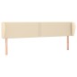 Testiera ad Orecchio Crema 183x23x78/88 cm in Tessuto