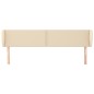 Testiera ad Orecchio Crema 183x23x78/88 cm in Tessuto