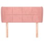 Testiera ad Orecchio Rosa 83x23x78/88 cm in Velluto