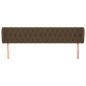 Testiera ad Orecchio Marrone Scuro 203x23x78/88 cm in Tessuto