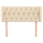 Testiera ad Orecchio Crema 103x23x78/88 cm in Tessuto