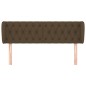 Testiera ad Orecchio Marrone Scuro 163x23x78/88 cm in Tessuto